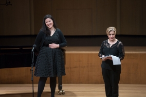 Catrin Johnsson Delivers Master Class in opera and classical singing. Here on Stage with mezzo soprano Shikara Ringdahl.