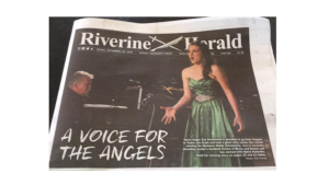 Zoe Drummond on the cover of the Riverine Herald